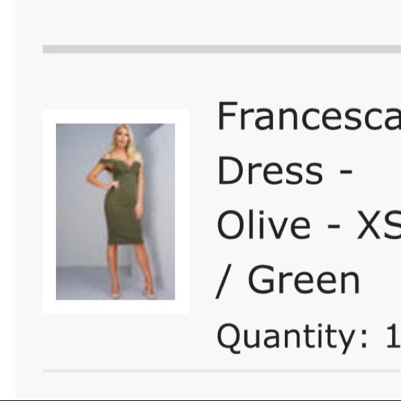 Want my Look Francesca Olive Green Dress - Picture 3 of 6